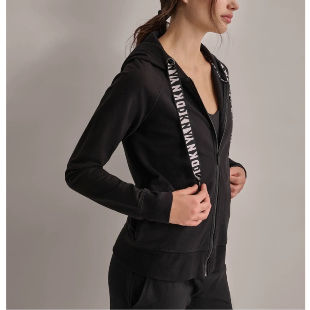 DKNY Black Zip-Up Hoodie
